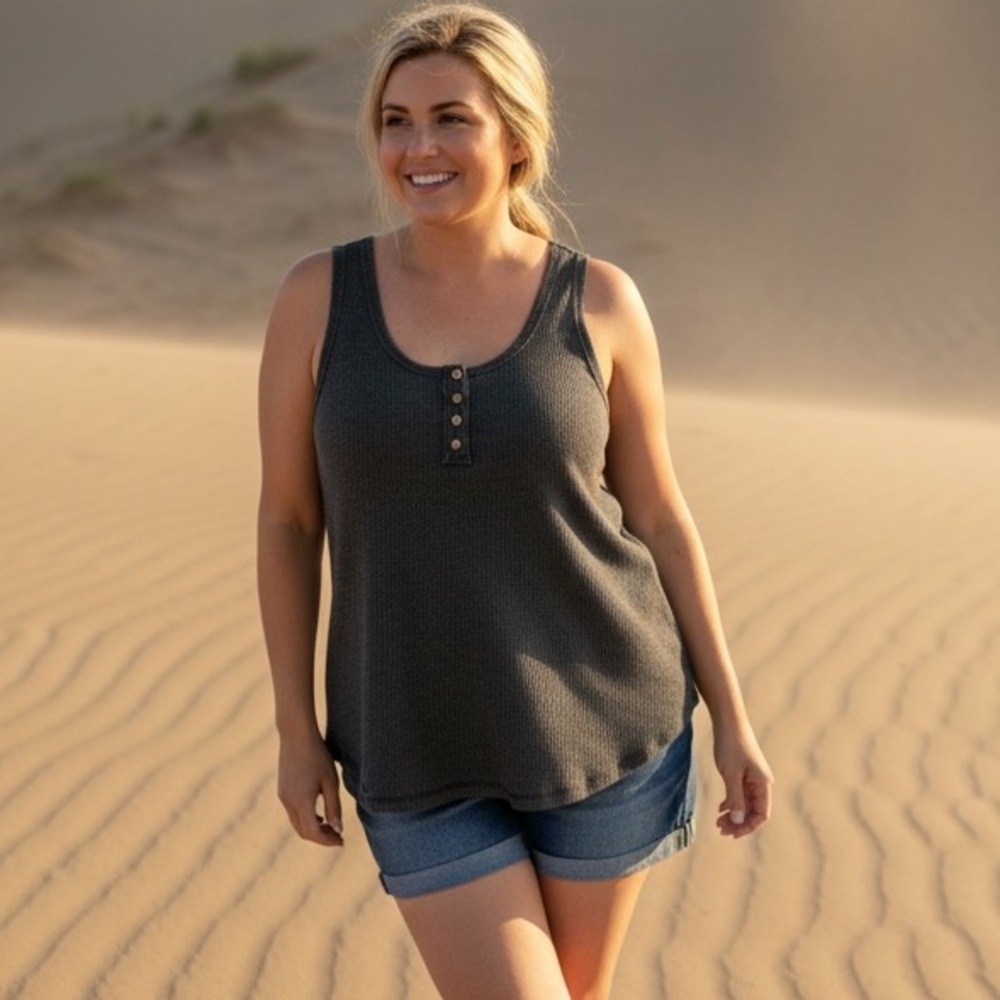 Trendy Boutique Charcoal Tank Top